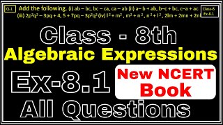 Class8 Ex81 Q12 Algebraic Expression and Identities Chapter8 Math New CBSE NCERT Book 202324 [upl. by Ditter]