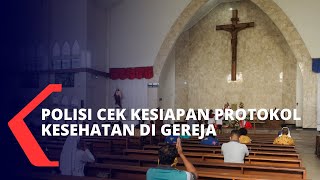 Jelang Perayaan Natal Polisi Cek Kesiapan Protokol Kesehatan di Gereja [upl. by Ellenet]