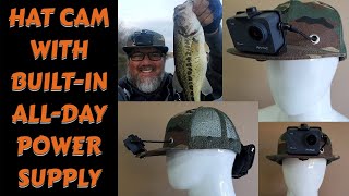 HatCam with BuiltIn AllDay Power fishing camera [upl. by Einrae]