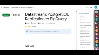 Datastream PostgreSQL Replication to BigQuery Arcade2024GSP1052arcadegoolgecloudsolutioncloud [upl. by Kendy]