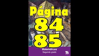 Telesecundaria mate 2do pags 84 y 85 full para todos [upl. by Inman]