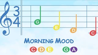 Morning Mood  PLAY ALONG Boomwhackers Deskbells Xylophone [upl. by Blanka489]