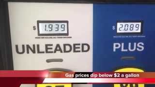 Gas prices dip below 2 a gallon in Chattanooga [upl. by Inga915]