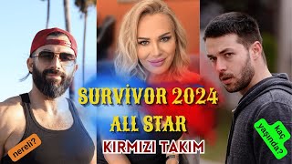 Survivor 2024 All Star Kırmızı Takım Oyuncuları YAŞLARI VE DOĞUM YERLERİ survivor tv8 video [upl. by Inuat]