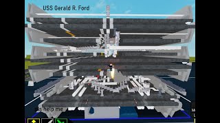 USS Gerald R Ford Roblox Plane Crazy [upl. by Arica]