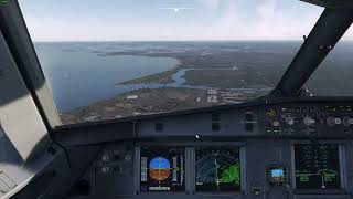 Landing at General Edward Lawrence Logan Intl Airport KBOS MSFS pilots view [upl. by Siednarb]