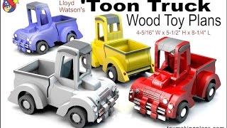 Wood Toy Plans  Toon Truck [upl. by Llahsram]