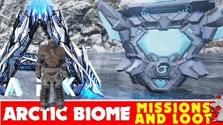 ARK GENESIS GUIDE ARCTIC MISSIONS TIPS AND WHAT LOOT YOU GET TEK CLAWS [upl. by Duaner]