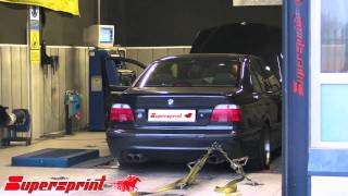 BMW M5 E39 dyno run complete Supersprint Exhaust [upl. by Bekha463]