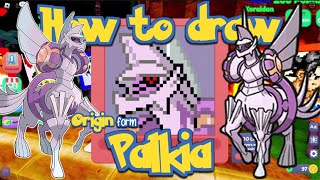 HOW TO DRAW ORIGIN FORM PALKIA  STARVING ARTIST  ROBLOX [upl. by Waltner]