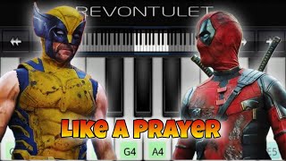 Wolverine Mask Scene  Deadpool amp Wolverine  Easy Piano Tutorial  Like A prayer [upl. by Jocelyne]