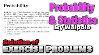 Probability amp Statistics for Engineers amp Scientists by Walpole  Solution Chap 2 [upl. by Clinton107]