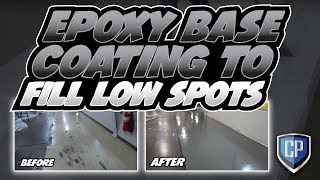 Epoxy Floor Base Coating How to Fill Low Spots [upl. by Bethesda]