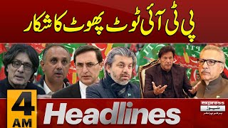 PTI Divided Apart  News Headlines 4 AM  Latest News  Pakistan News [upl. by Ecirtael]