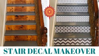 STAIR DECAL EASY MAKEOVER [upl. by Roinuj]