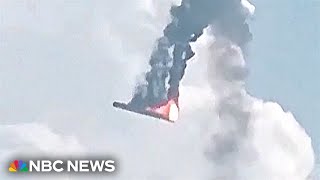 Watch Chinese space rocket launches accidentally and crashes in flames [upl. by Oconnor736]