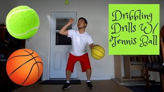 Basketball Dribbling Drills With a Tennis Ball [upl. by Denis668]