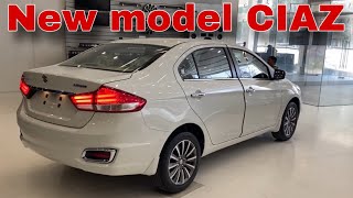 NEW CIAZ WHITE DETAILED REVIEW  NEW WHITE PREMIUM SEDAN 2024 REVIEW  SUZUKI CIAZ [upl. by Haroun]