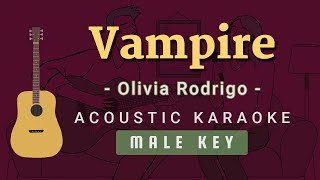 Vampire  Olivia Rodrigo Acoustic Karaoke  Male Key [upl. by Michaele24]