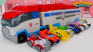 Toy Learning Video for Kids  Paw Patrol True Metal Vehicles Biggest Race [upl. by Ardnued]