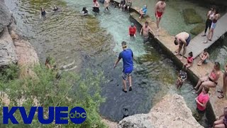 Drought stops water flow at Jacobs Well  KVUE [upl. by Neddy]