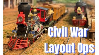 Civil War Era Operations on Thom Radice’s HO scale WampARR [upl. by Airottiv]