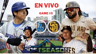 PADRES DE SAN DIEGO VS ANGELES DODGERS  POSTEMPORADA GAME 3  MLB EN VIVO [upl. by Chura]