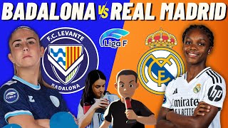 LEVANTE BADALONA vs REAL MADRID 🎙️ RELATO THE BIMBO ➕ COMENTARIOS EN VIVO ⚽ J 9 Liga F [upl. by Enamart447]