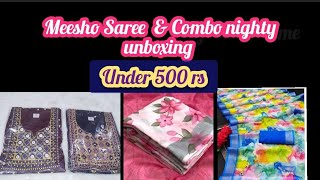 Meesho Saree and combo nighty unboxing video  Meesho online shopping [upl. by Tiffani]