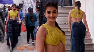 The Gorgeous Pooja Hegde seen Promoting Kisi Ka Bhai Kisi Ki Jaan Movie Alone without Cast [upl. by Avram]