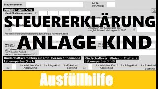 Anlage Kind Elster  Elster Tutorial  Steuererklärung selber machen [upl. by Gwenora288]