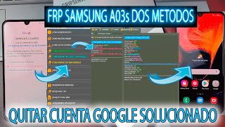 FRP SAMSUNG A03s SOLUCION QUITAR CUENTA GOOGLE DOS METODOS A037 UNLOCKTOOL ALL BIT ALL SECURITY [upl. by Cirderf]