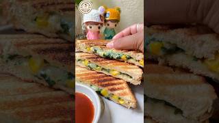 Spinach Corn Sandwich 🥪  Creamy spinach corn sandwich shorts youtubeshorts food breakfast [upl. by Grossman228]