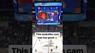 This lookalike cam at the Blues game was amazing 😂  shorts [upl. by Helbonna]