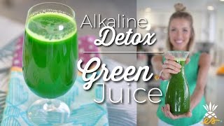 Detoxifying amp Cleansing Alkaline Green Juice Plantbased  Raw Vegan [upl. by Ahsilem]