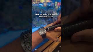 How to wind a Richard Mille RM6701 [upl. by Yenal]