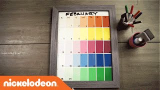 DIY Crafts  TeenNick Paint Color Calendar  Nick [upl. by Ellertal]