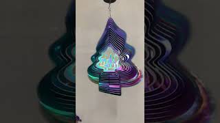 3D wind spinner wind chime colorful Christmas tree pendant art rotating visual pendantviico [upl. by Jerrome]