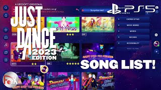 Just Dance 2023 Edition  Song List  Extras PS5 [upl. by Uos719]