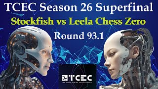 TCEC Season 26  Superfinal  LC Zero 031dag5350a2e vs Stockfish dev20240513  Round 931 [upl. by Niletak]