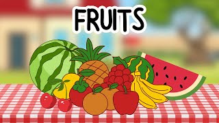 Preschool Fruits Names for Children in English  Fruits Recognition [upl. by Nani826]