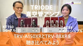 TRIODEのTRVA150XRをTRV88XRと聴き比べ！KT150シングルとKT88プッシュプルはどうちがうのかHolly Cole♪I Can See Clearly Now空気録音で検証 [upl. by Odericus]