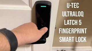 Smart Lock UTec Ultraloq Latch 5 Fingerprint Smart Lock Review [upl. by Yehsa293]