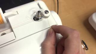 Winding a Janome bobbin the same for most current machines [upl. by Atiekram]