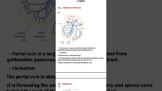 PORTAL VEIN ANATOMY IN TAMIL SHORTSanatomy  VIVA humananatomy [upl. by Omlesna923]