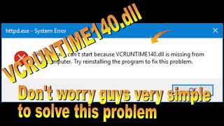 Fix VCRUNTIME140dll missing [upl. by Etnwahs]