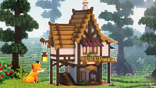 Minecraft How to Build a Medieval TavernInn [upl. by Ahsieker]