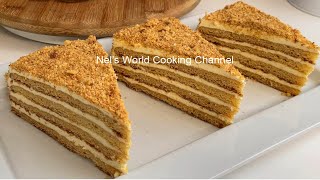 Medovik  Russian Honey Cake Recipe  Russian Honey cake full of sweetness Medovik Recipe Medovik [upl. by Darnell]