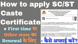 SCST Caste certificate online in edistrict Delhi Caste certificate [upl. by Stephanie860]