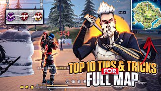 TOP10  GRANDMASTER  SECRET TIPS amp TRICKS FOR FULL MAP  Free fire Rank push Tips [upl. by Wise]